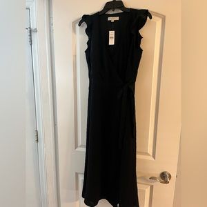 Loft wrap midi dress